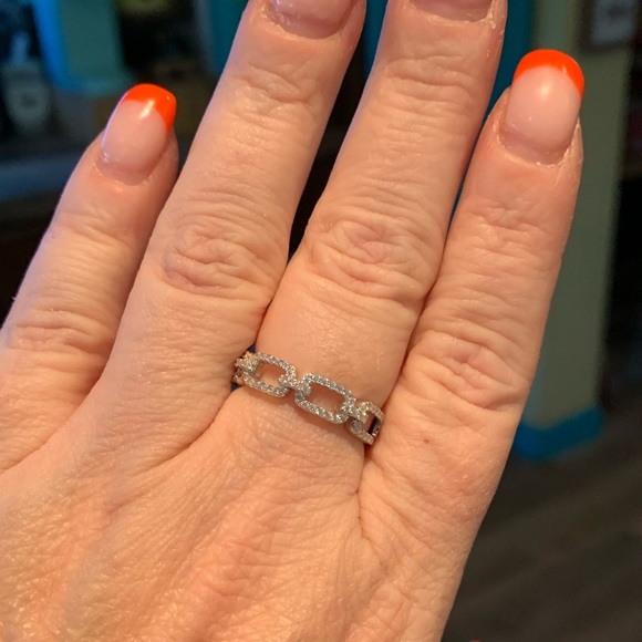 #2 Stunning D link chain style Moissanite band - Picture 1 of 6